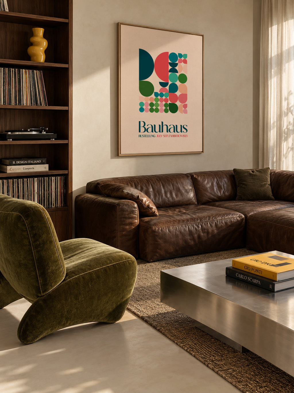 Bauhaus Kutular 2 - Framed canvas in an interior