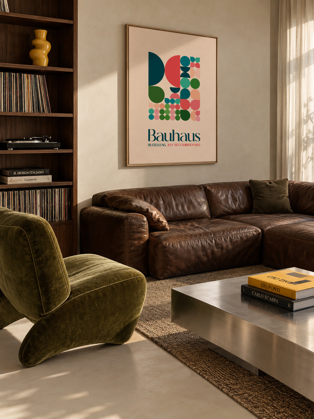 Bauhaus Kutular 2 - Framed canvas in an interior