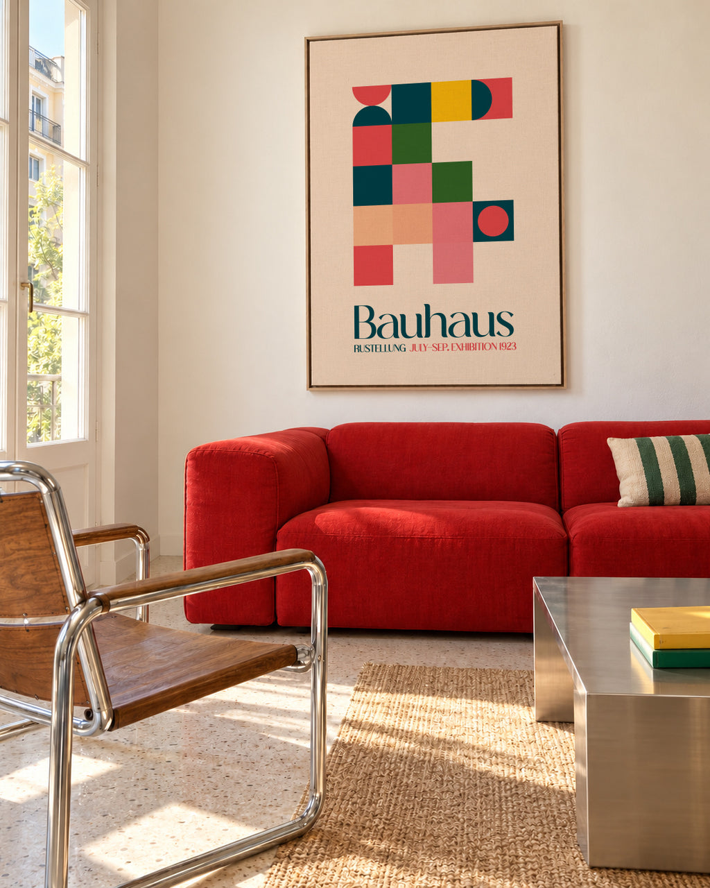 Bauhaus Kutular - Framed canvas in an interior