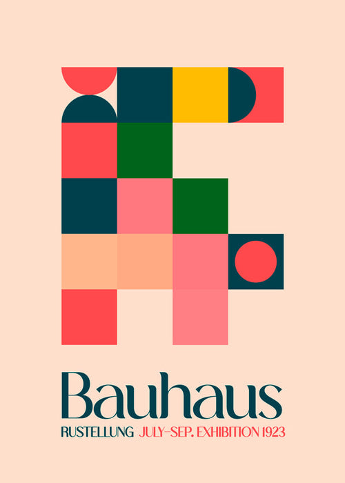 Vintageposter Bauhaus geometrisk 1923