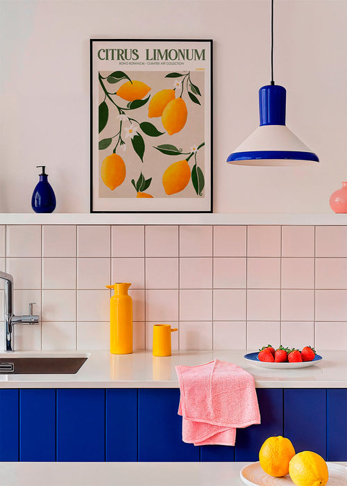 Botanisk poster citron på gren