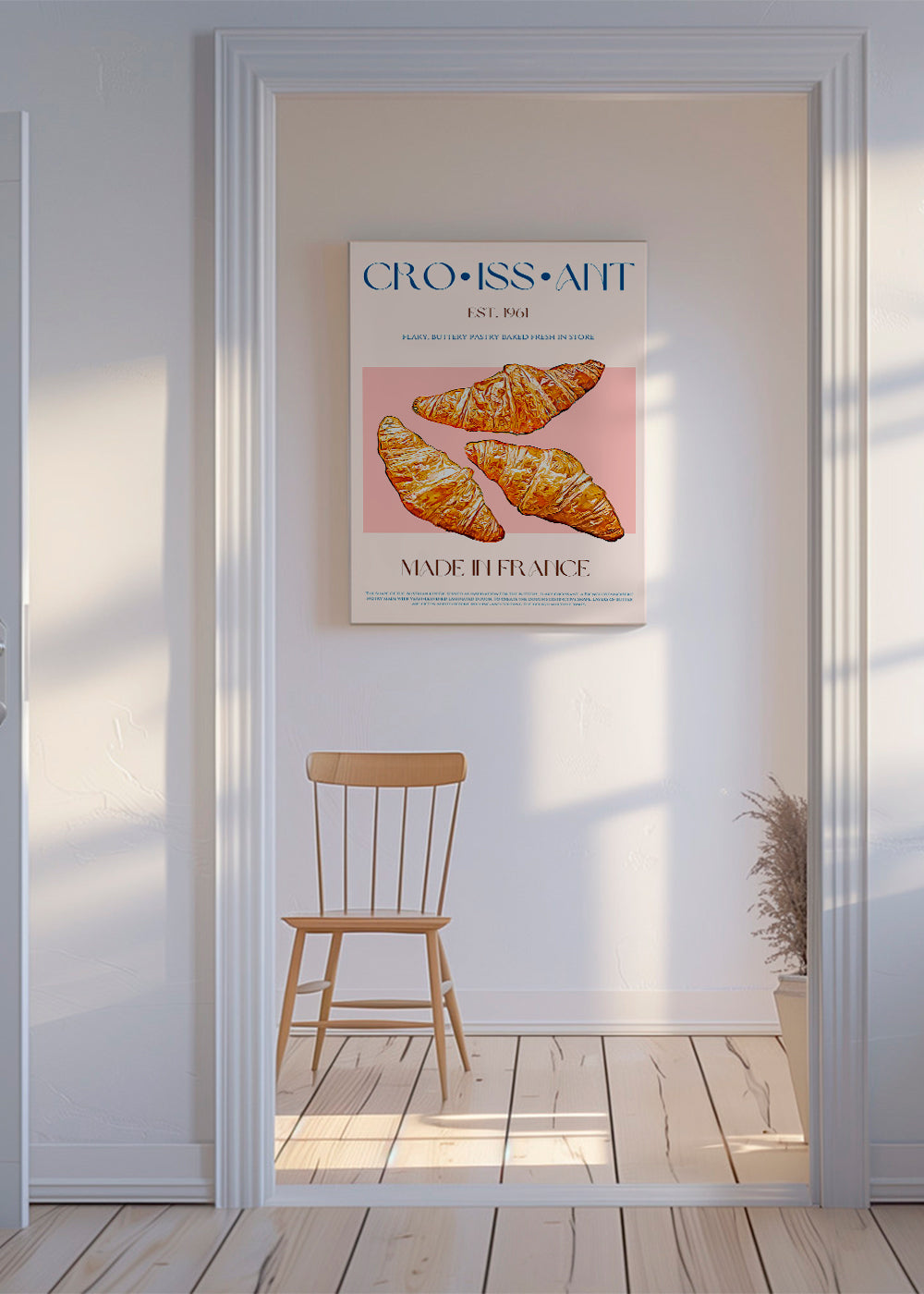 Kökskonst Croissant illustration