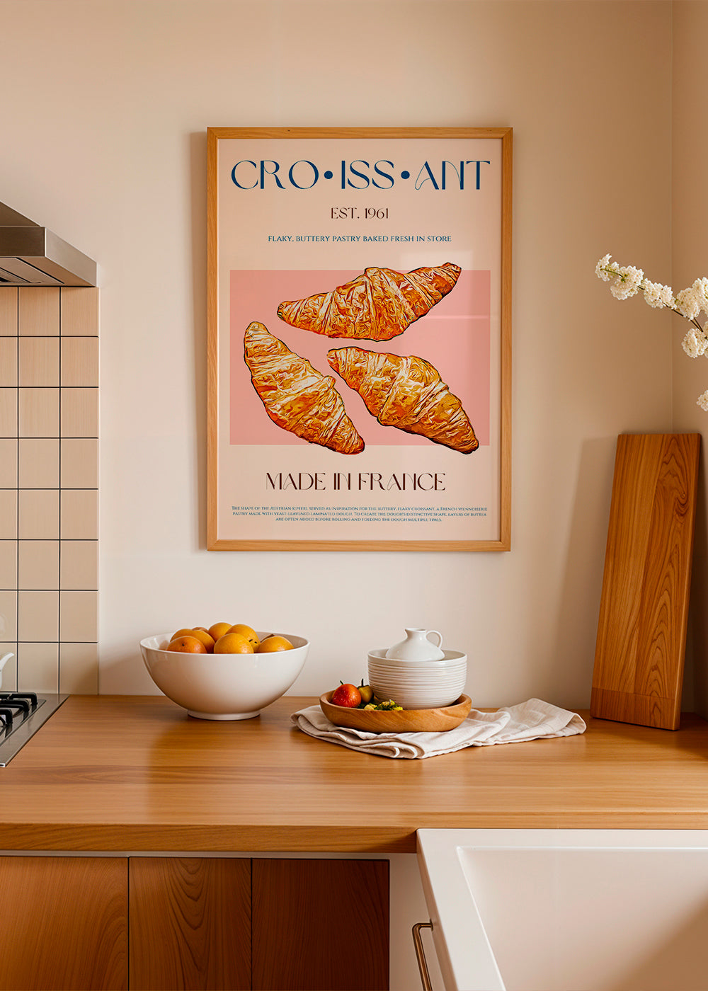 Kökskonst Croissant illustration