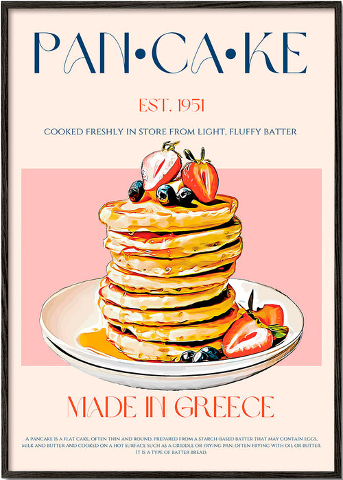 Kökskonst Pancake stapel illustration retro