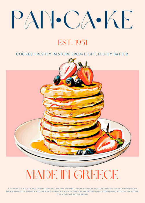 Kökskonst Pancake stapel illustration retro