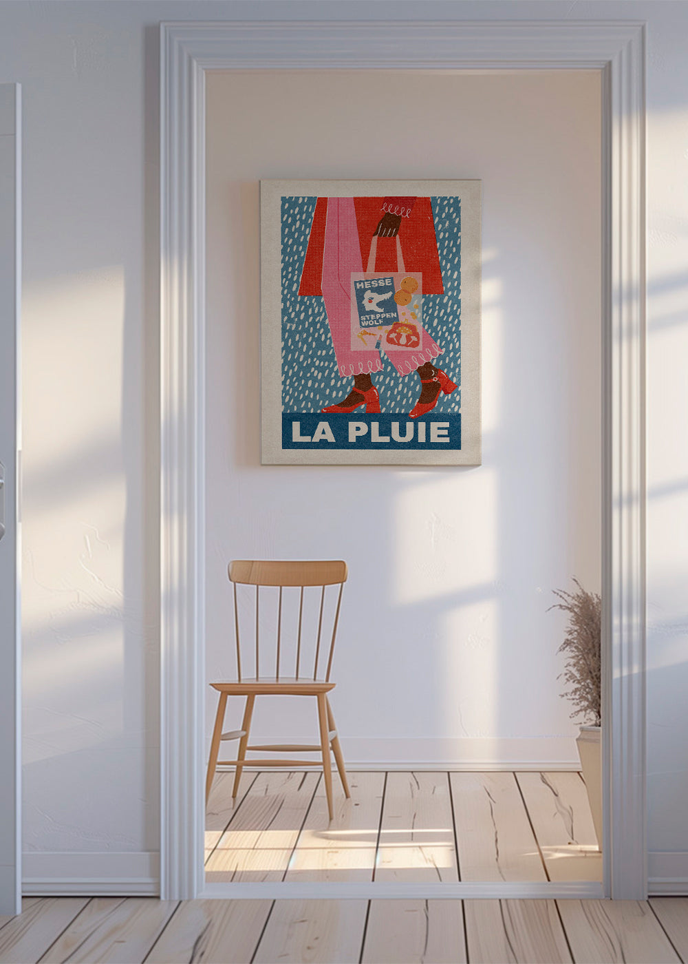 Illustration La Pluie väska och regn