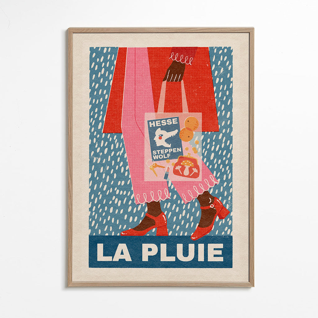 Illustration La Pluie väska och regn