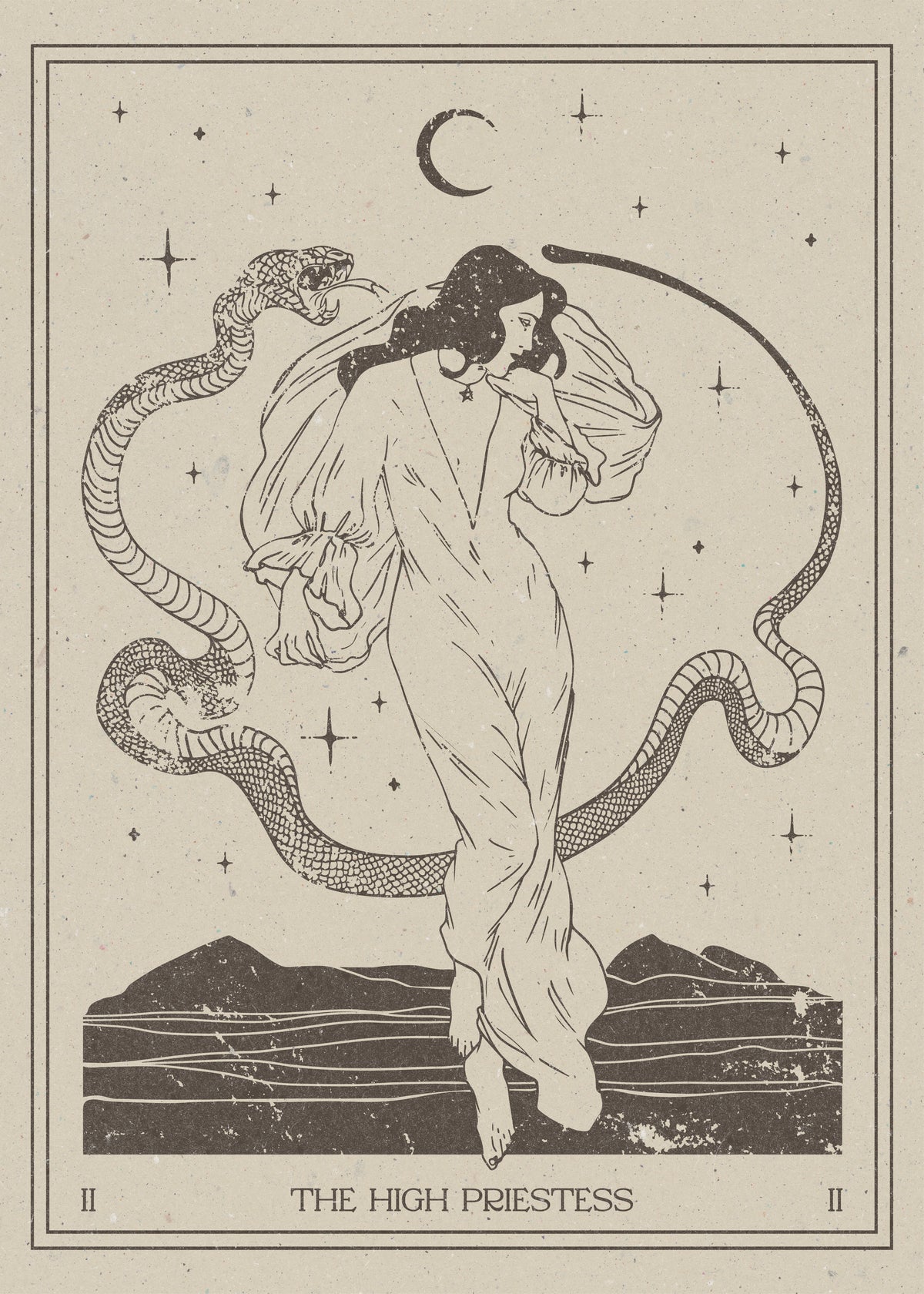 The High Priestess - Unframed art print