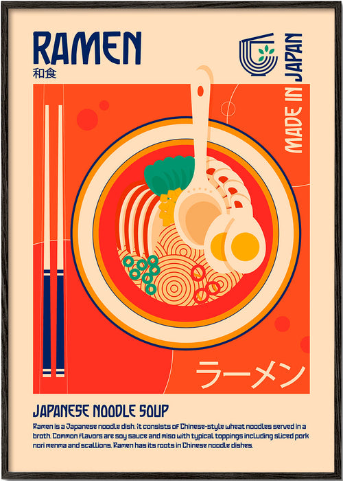 Kökskonst Ramen japansk affisch