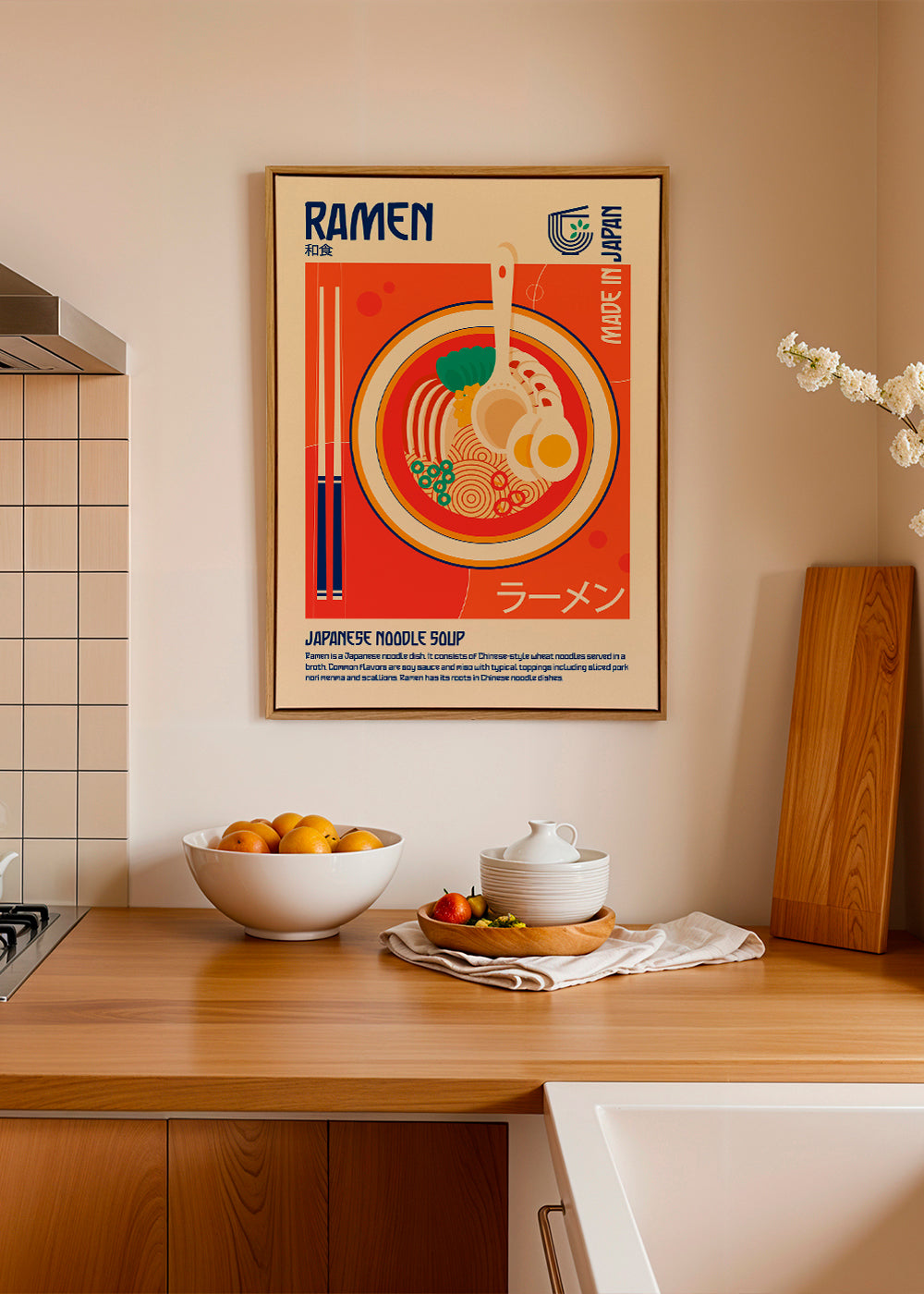 Kökskonst Ramen japansk affisch