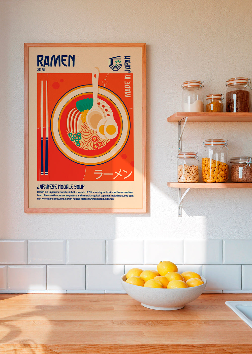 Kökskonst Ramen japansk affisch
