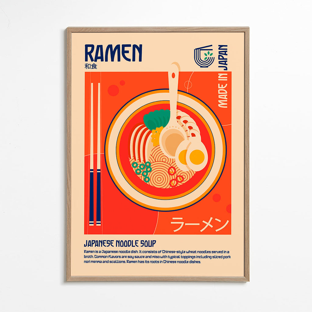 Kökskonst Ramen japansk affisch