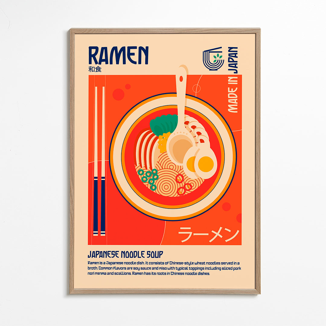 Kökskonst Ramen japansk affisch