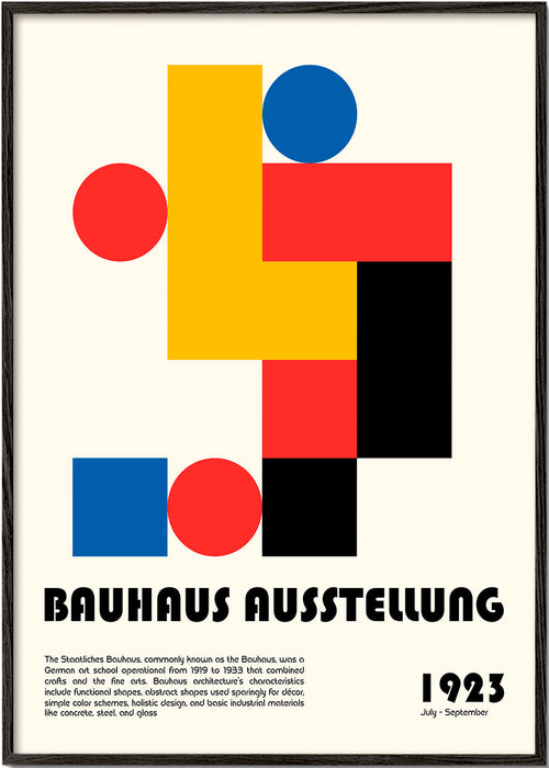 Geometrisk affisch Bauhaus med primära former