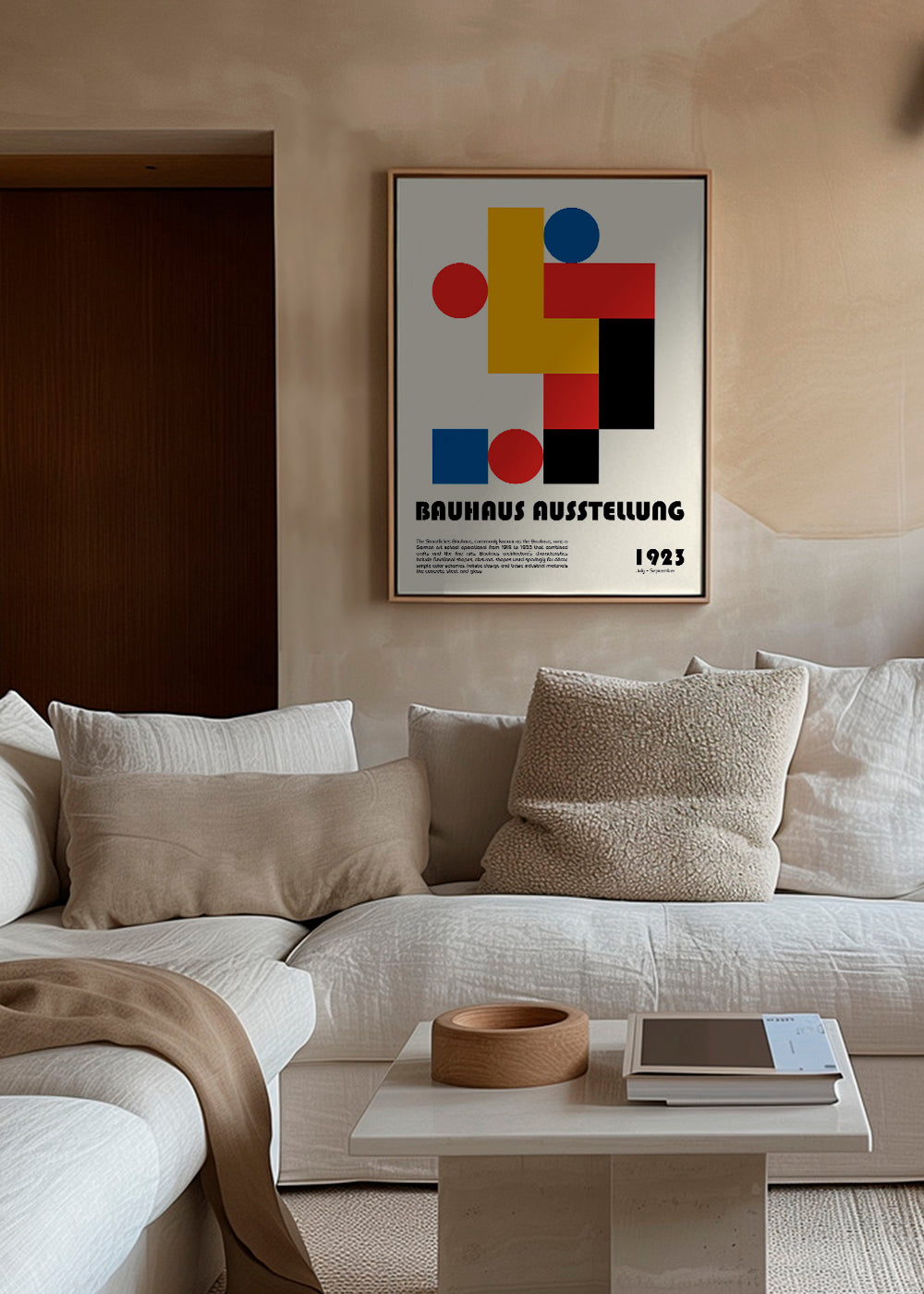 Geometrisk affisch Bauhaus med primära former