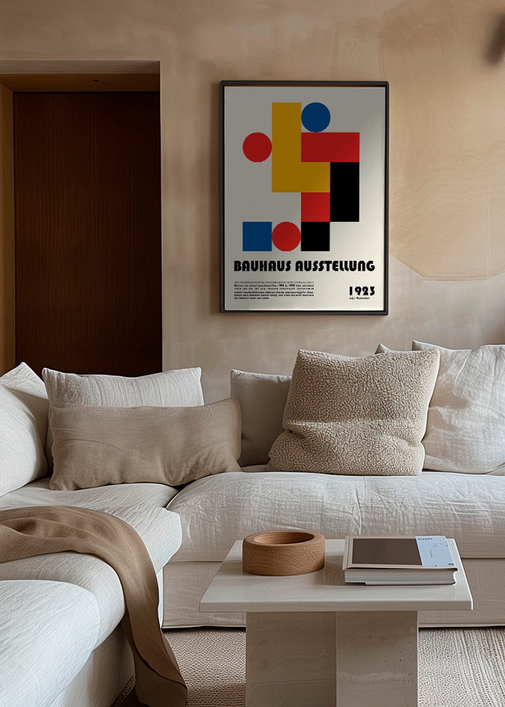 Geometrisk affisch Bauhaus med primära former