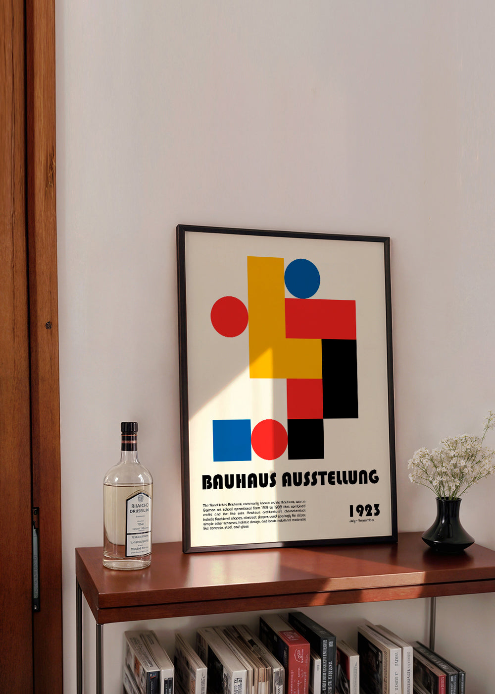 Geometrisk affisch Bauhaus med primära former