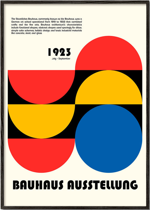Geometrisk affisch Bauhaus 1923 primära former