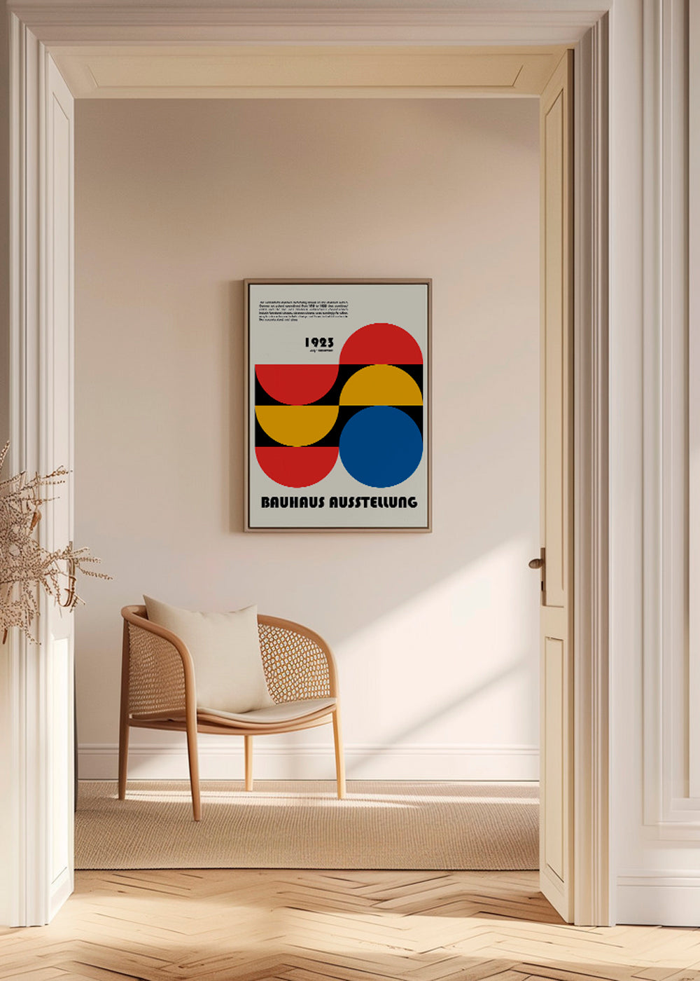 Geometrisk affisch Bauhaus 1923 primära former