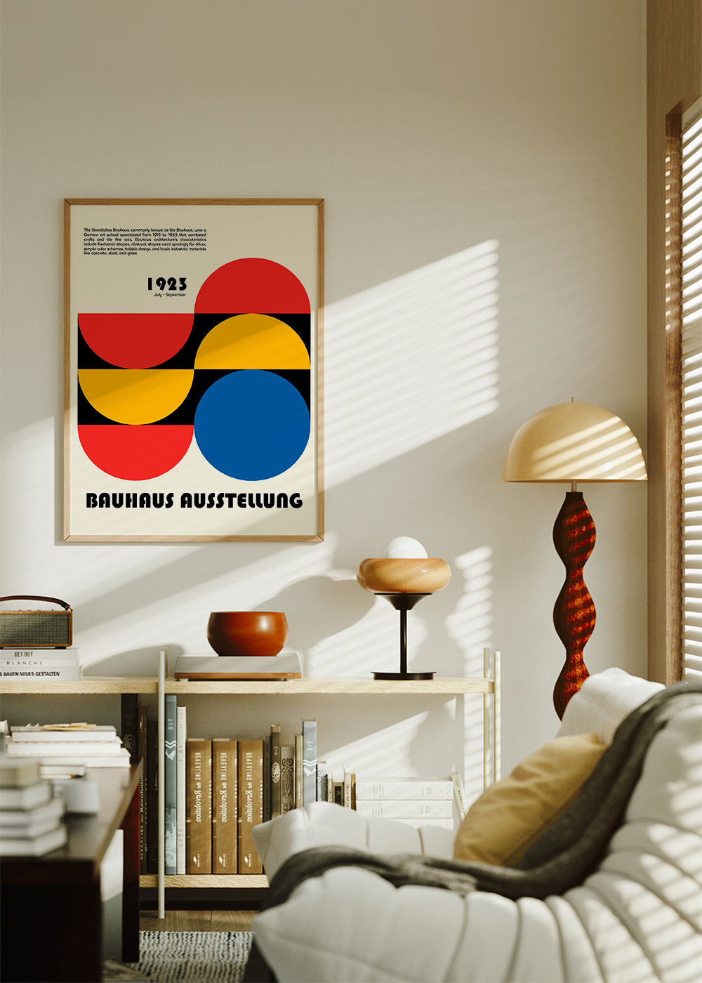Geometrisk affisch Bauhaus 1923 primära former