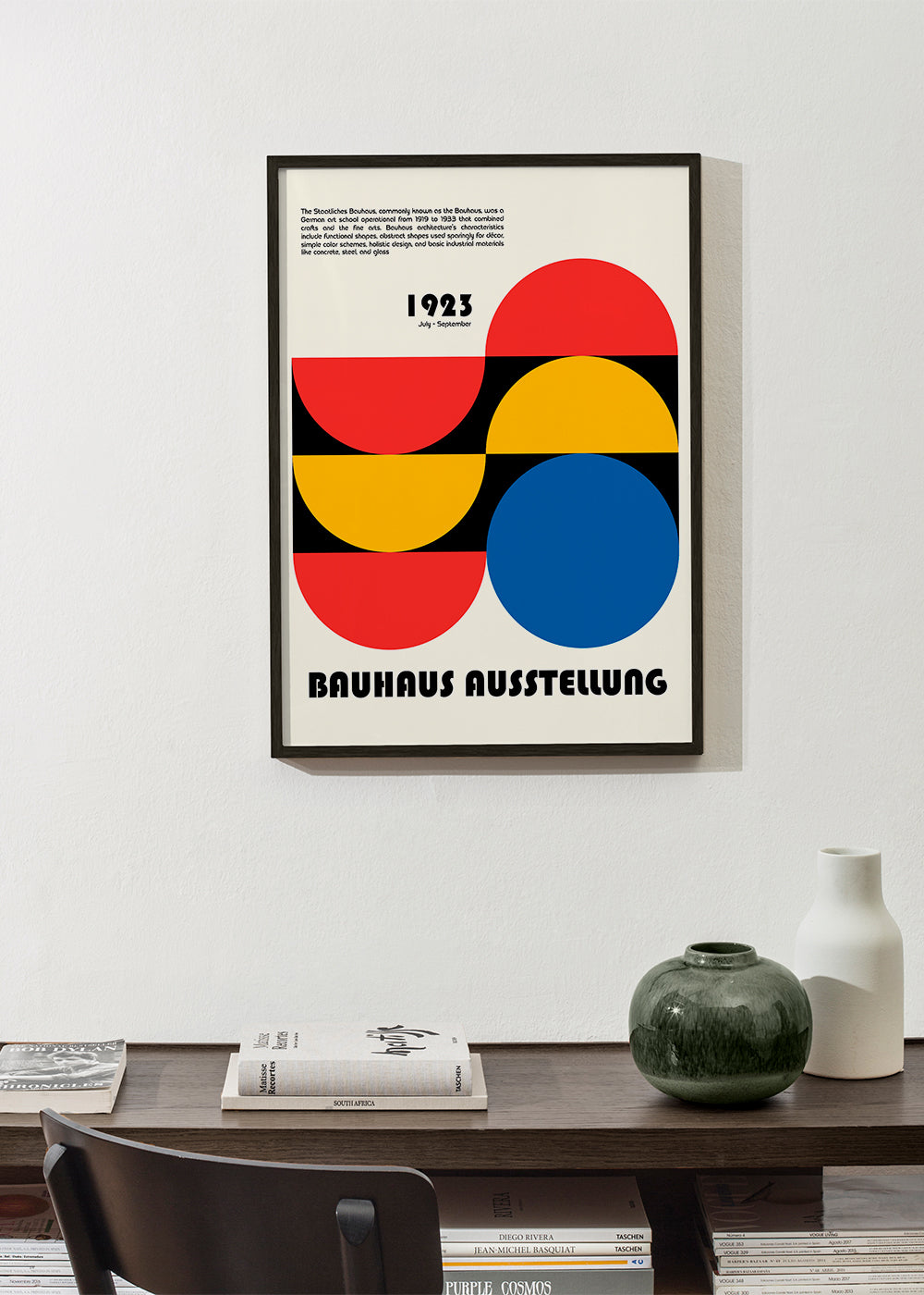 Geometrisk affisch Bauhaus 1923 primära former