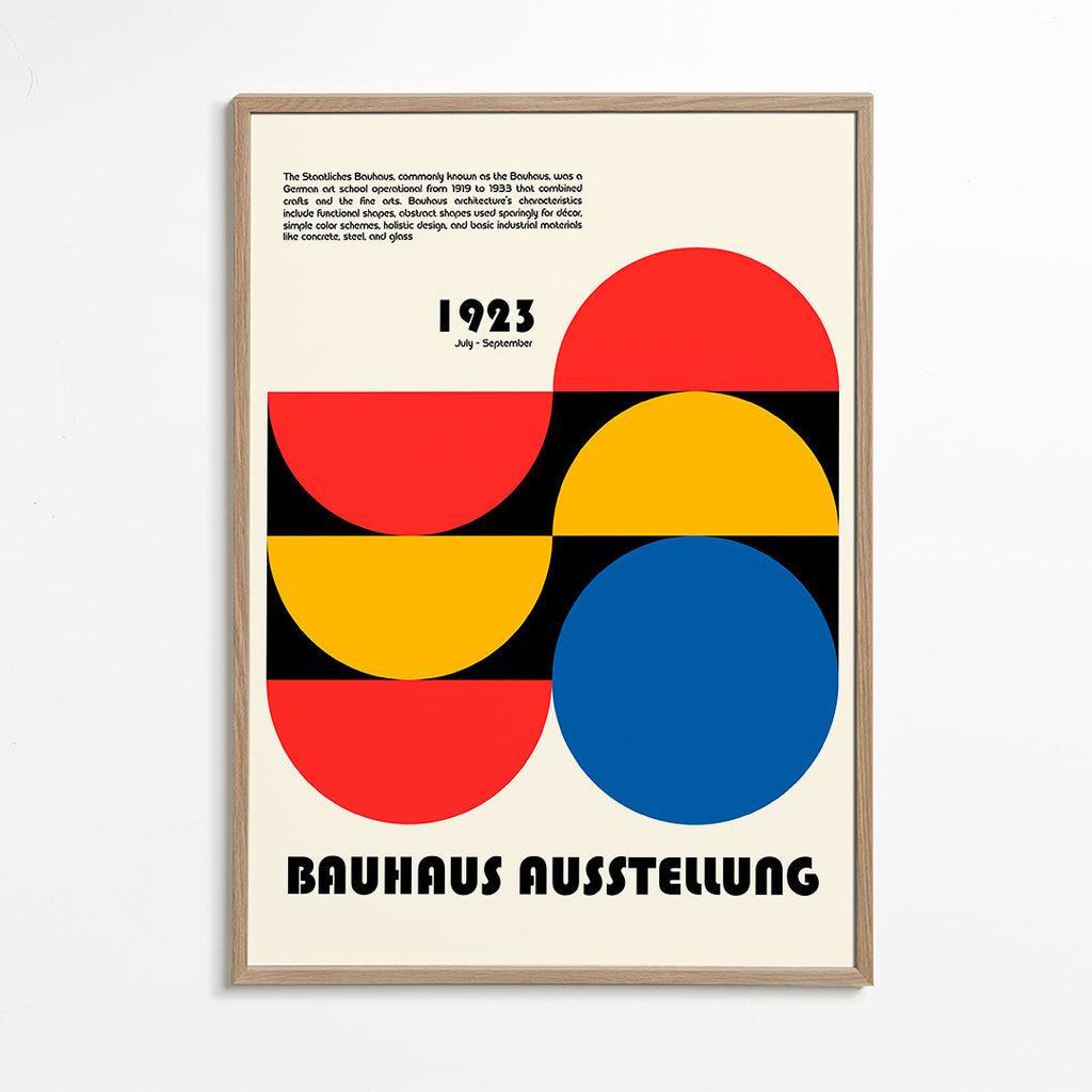 Geometrisk affisch Bauhaus 1923 primära former