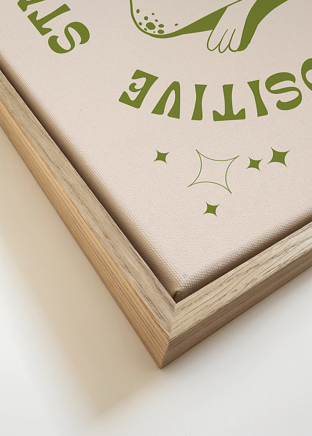 Illustration groda med positiv text