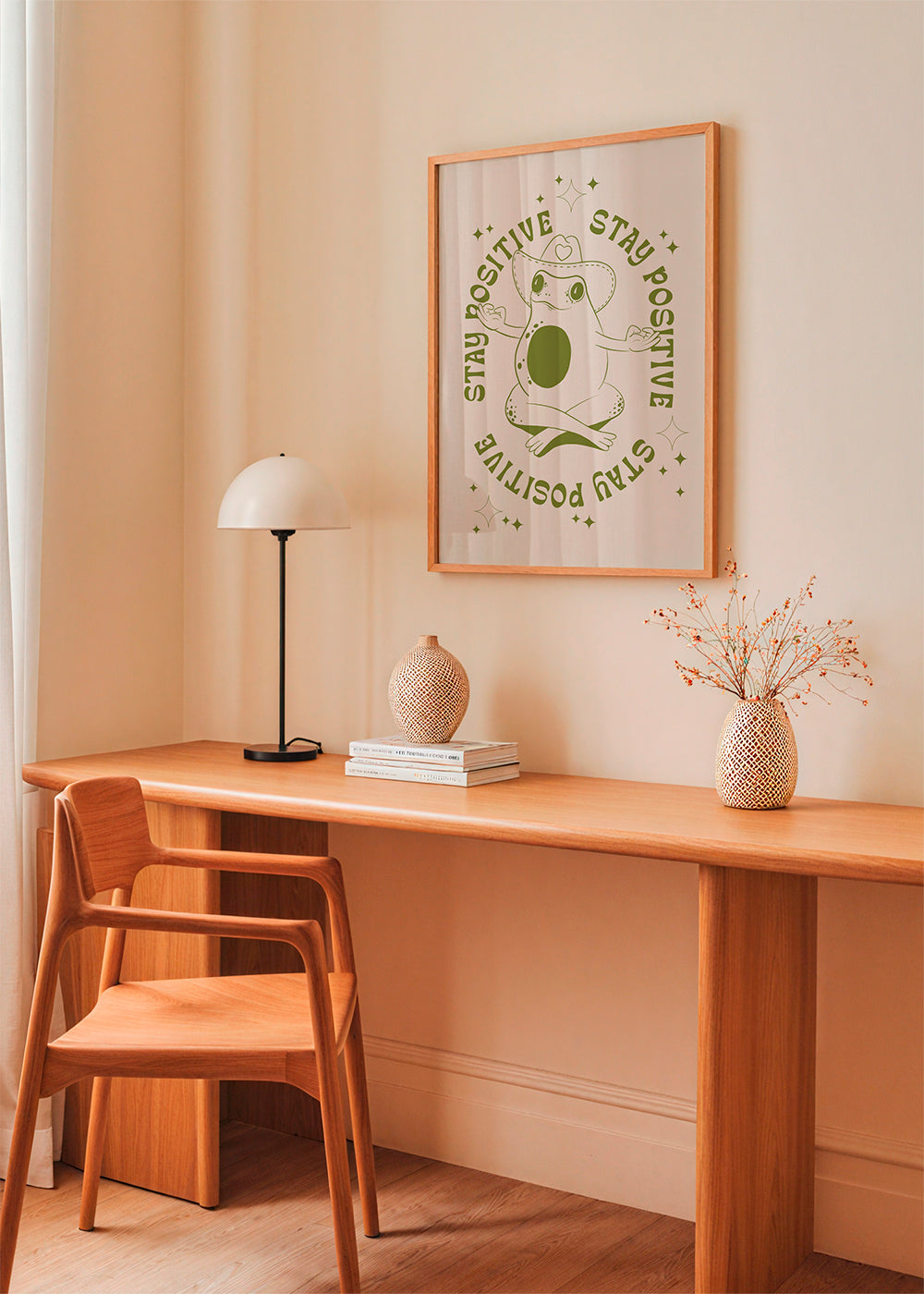 Illustration groda med positiv text