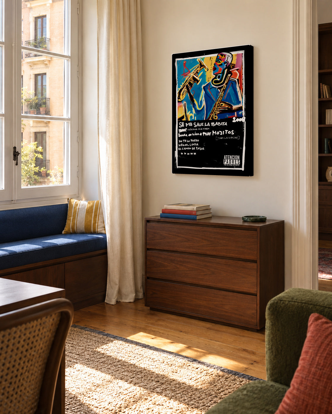 Se Me Sale - Unframed canvas in an interior