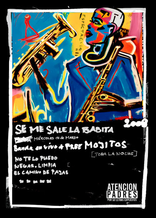 Jazzillustration i livfulla färger