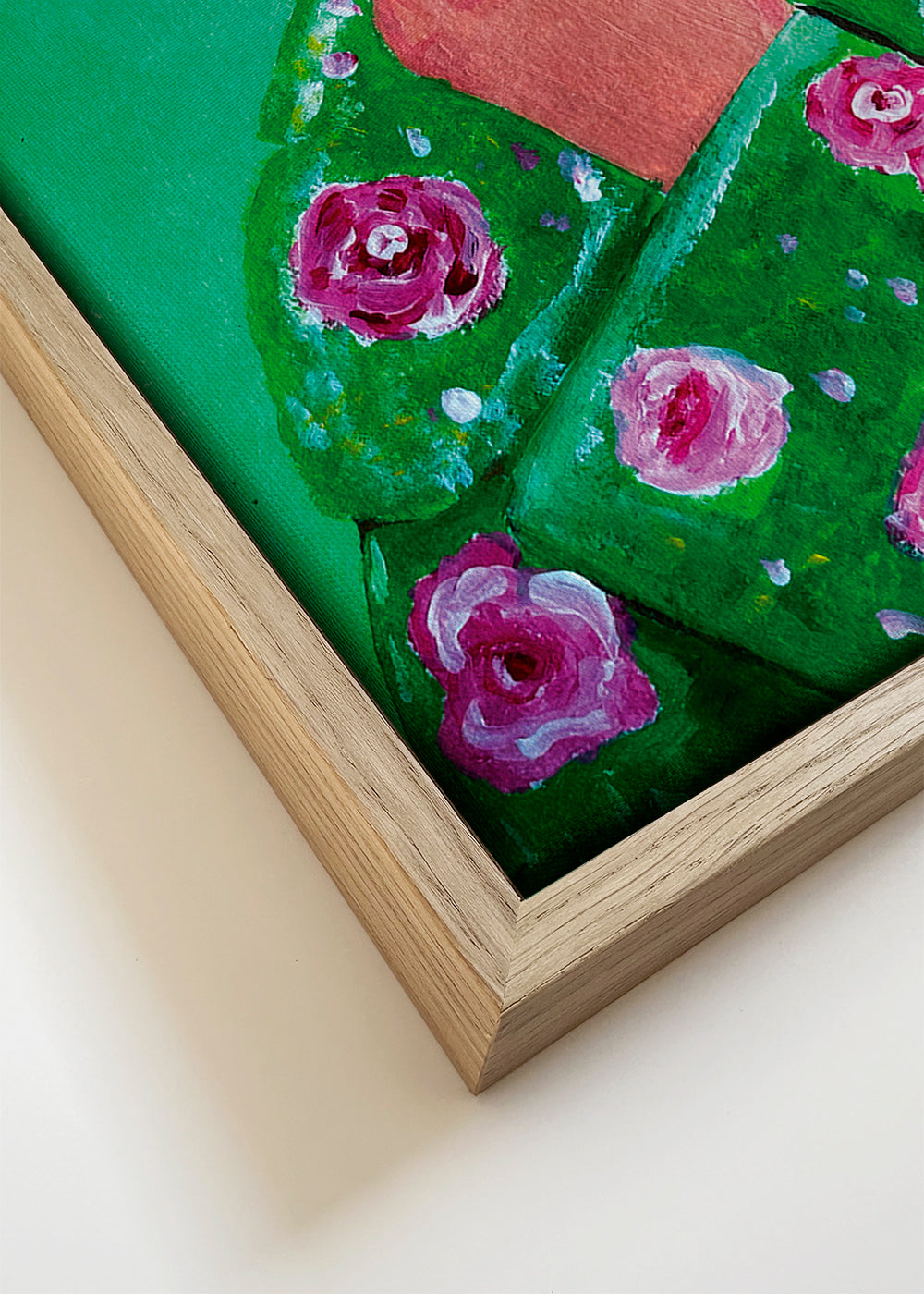 Botanisk poster: porträtt av kvinna med prästkrage