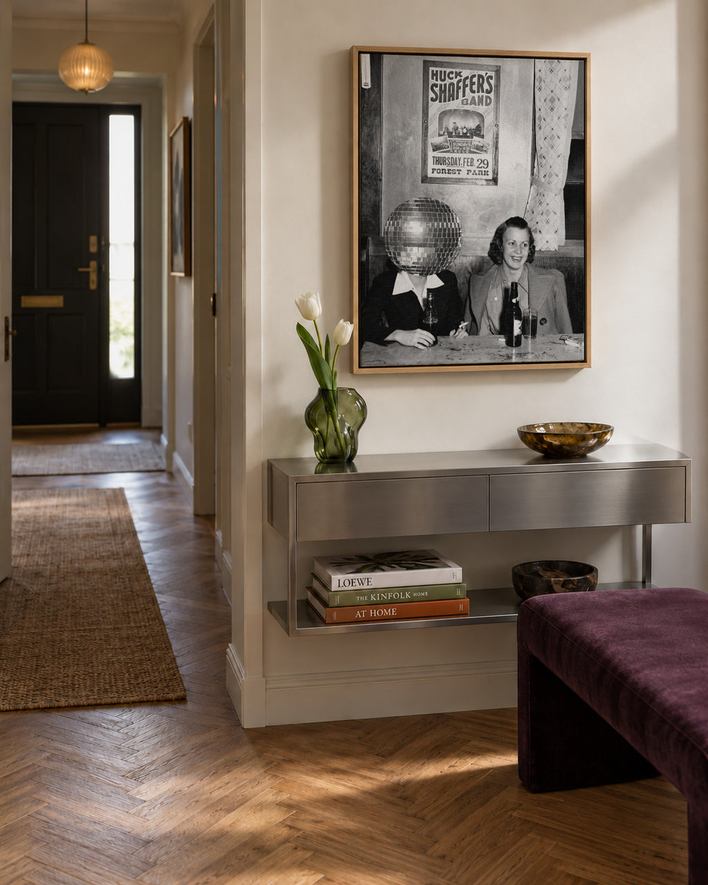 DISCO COLLAGE PARTY - Framed canvas in an interior