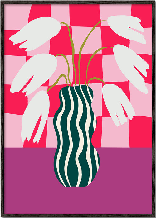 Botanisk poster med pop-tulpaner