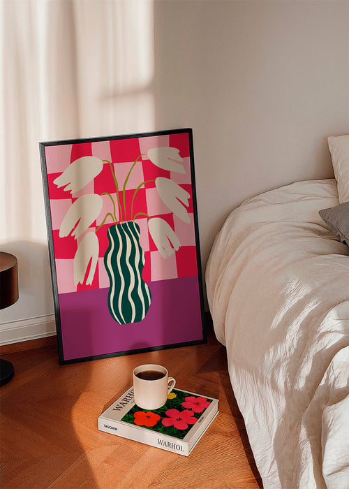 Botanisk poster med pop-tulpaner