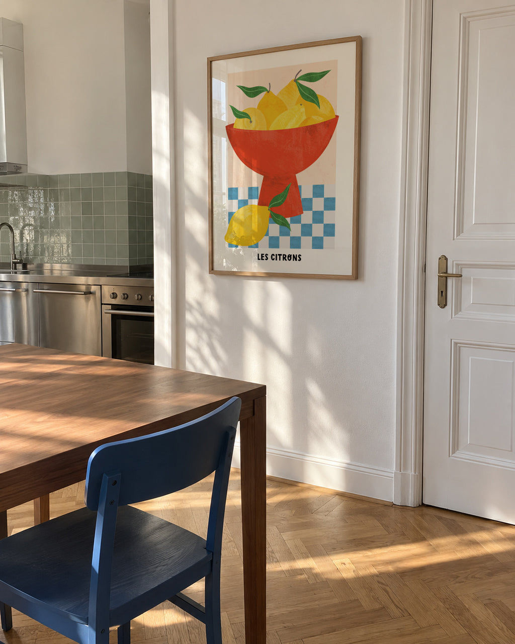 Les Citrons - Framed poster in an interior