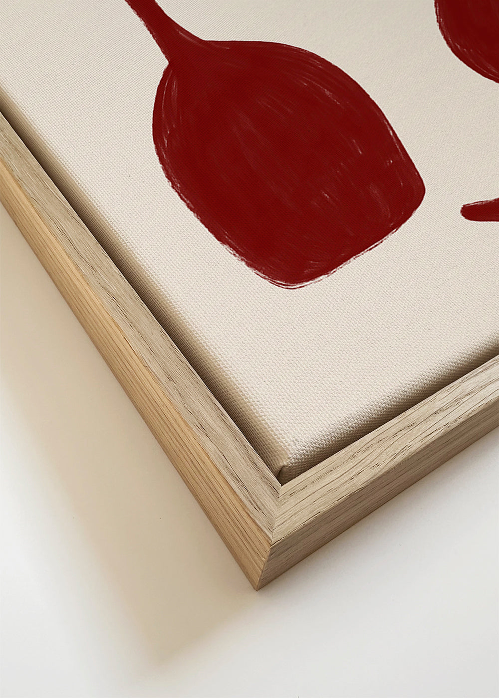 Kökskonst röda vinglas minimalistisk