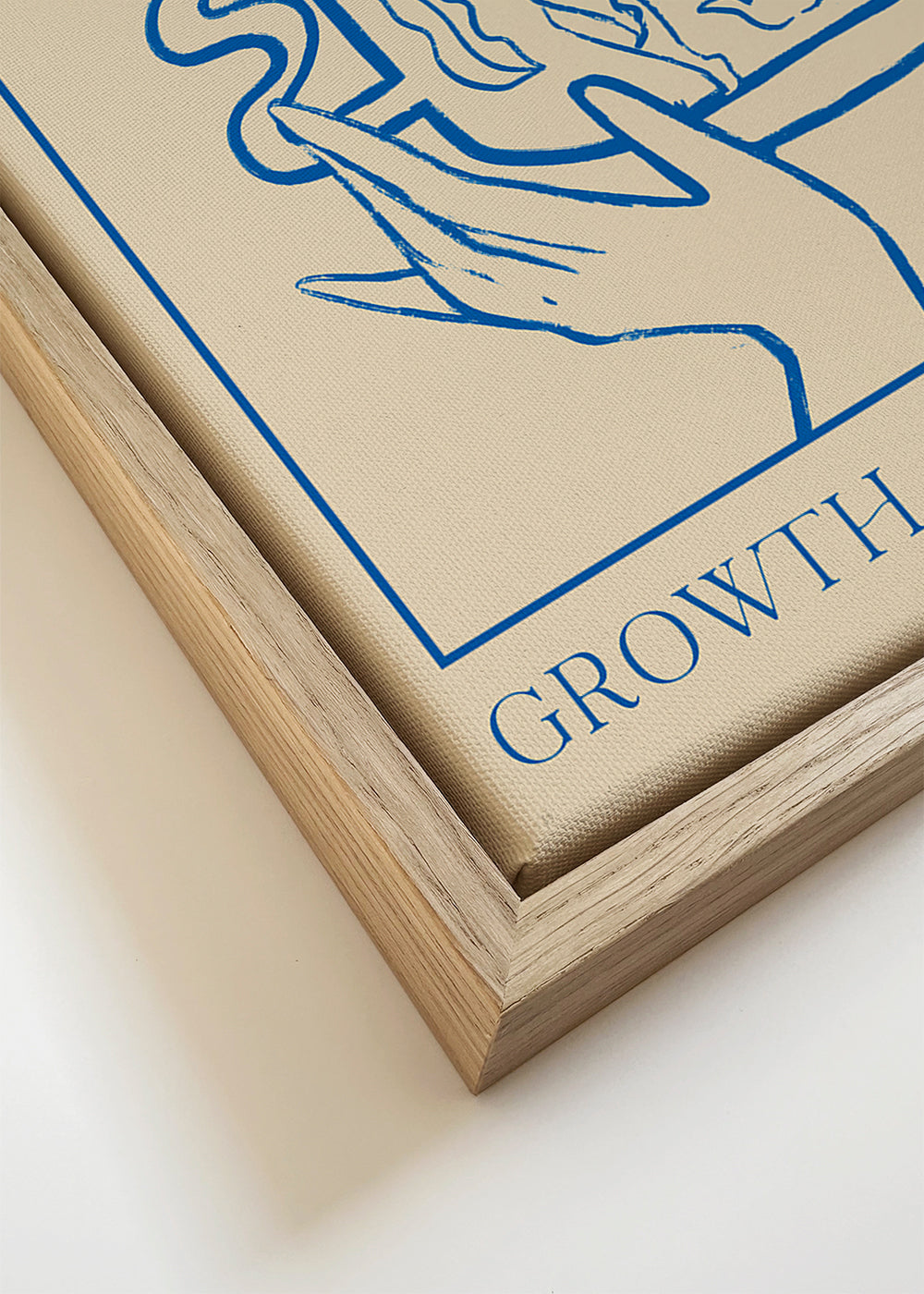 Botanisk poster Growth i blå linje