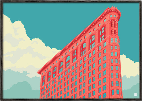Stadskonst Flatiron illustration popstil