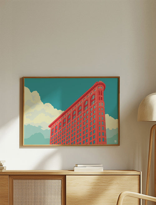 Stadskonst Flatiron illustration popstil