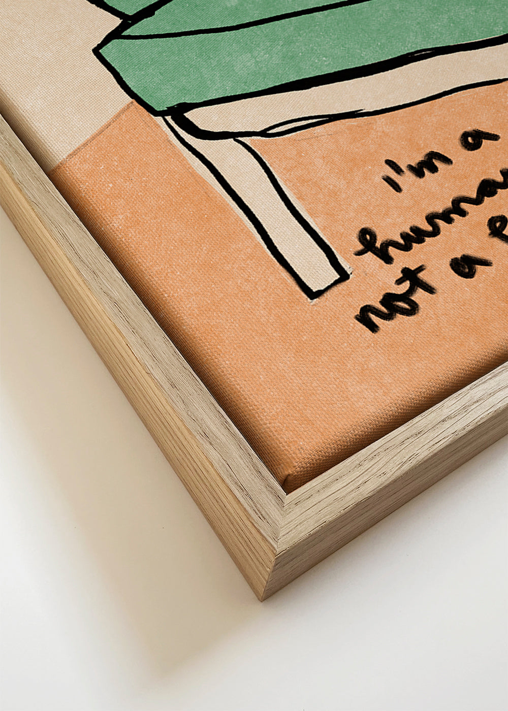 Illustration ben på soffa med handskriven text