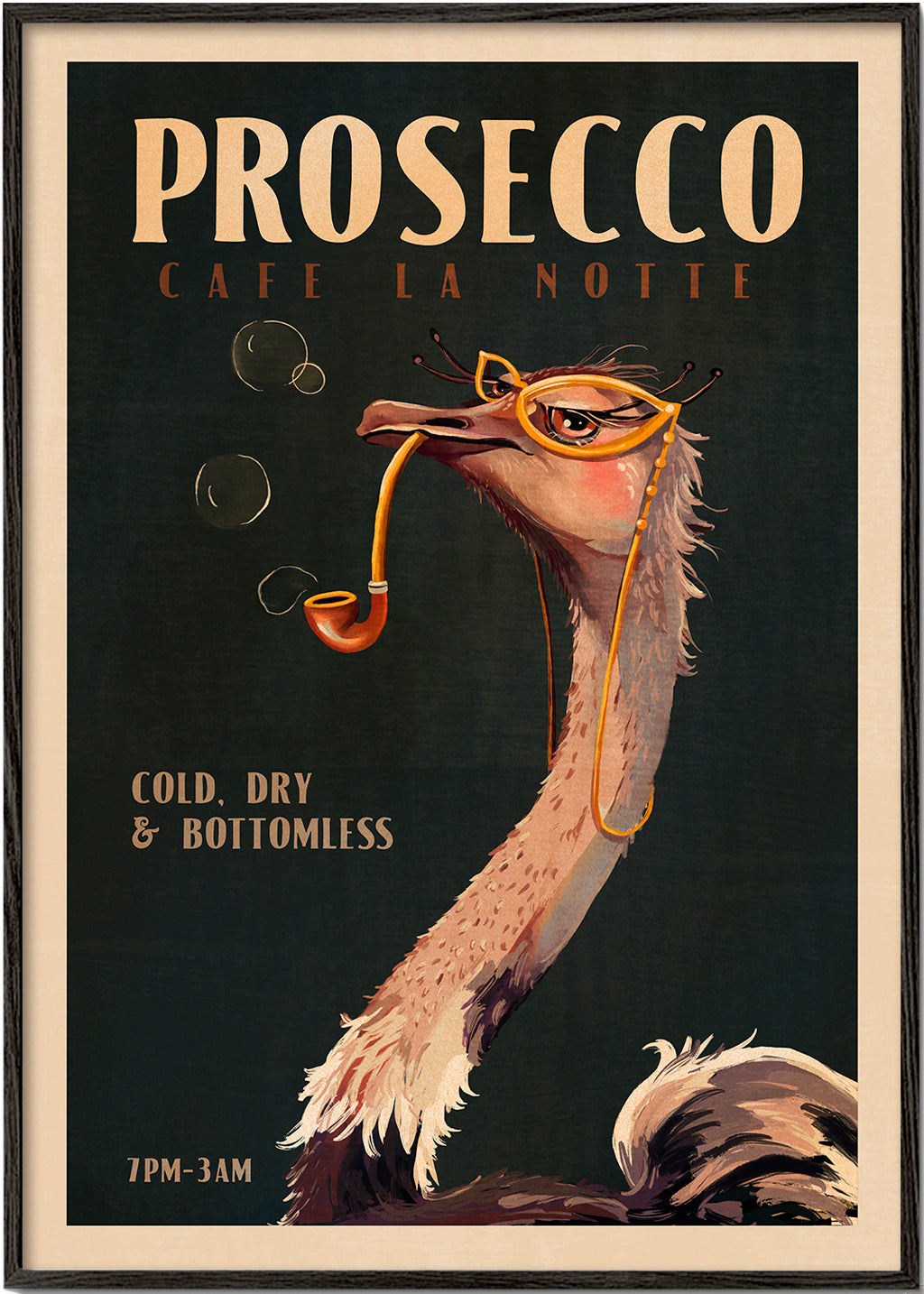 Struts Prosecco Poster i Art Deco-stil