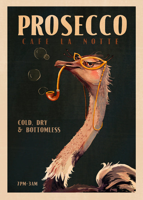 Struts Prosecco Poster i Art Deco-stil