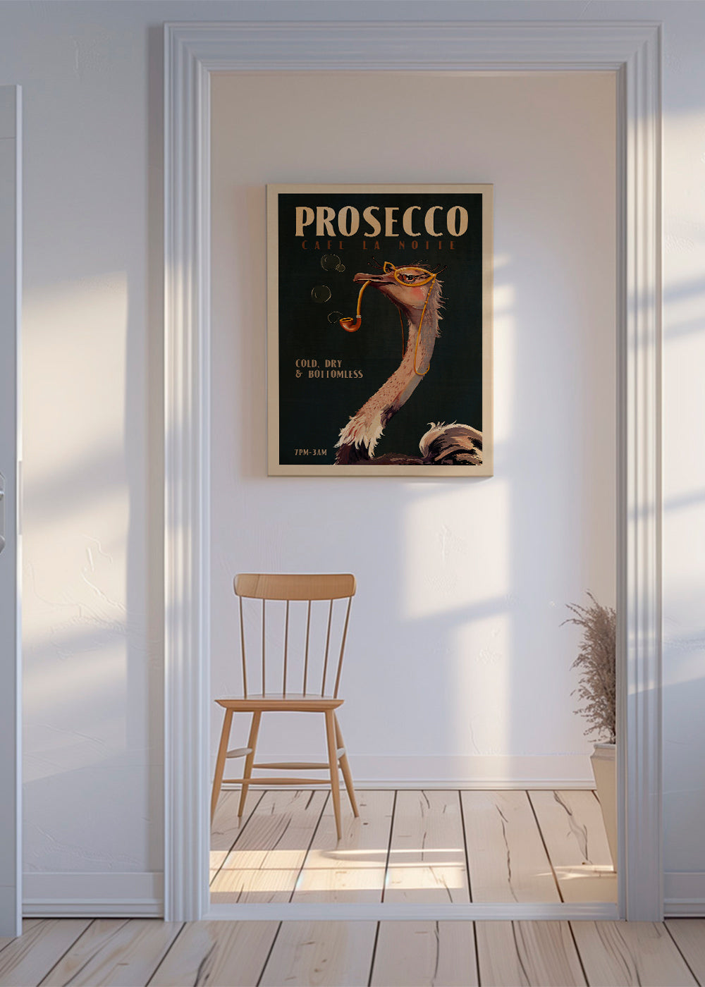 Struts Prosecco Poster i Art Deco-stil