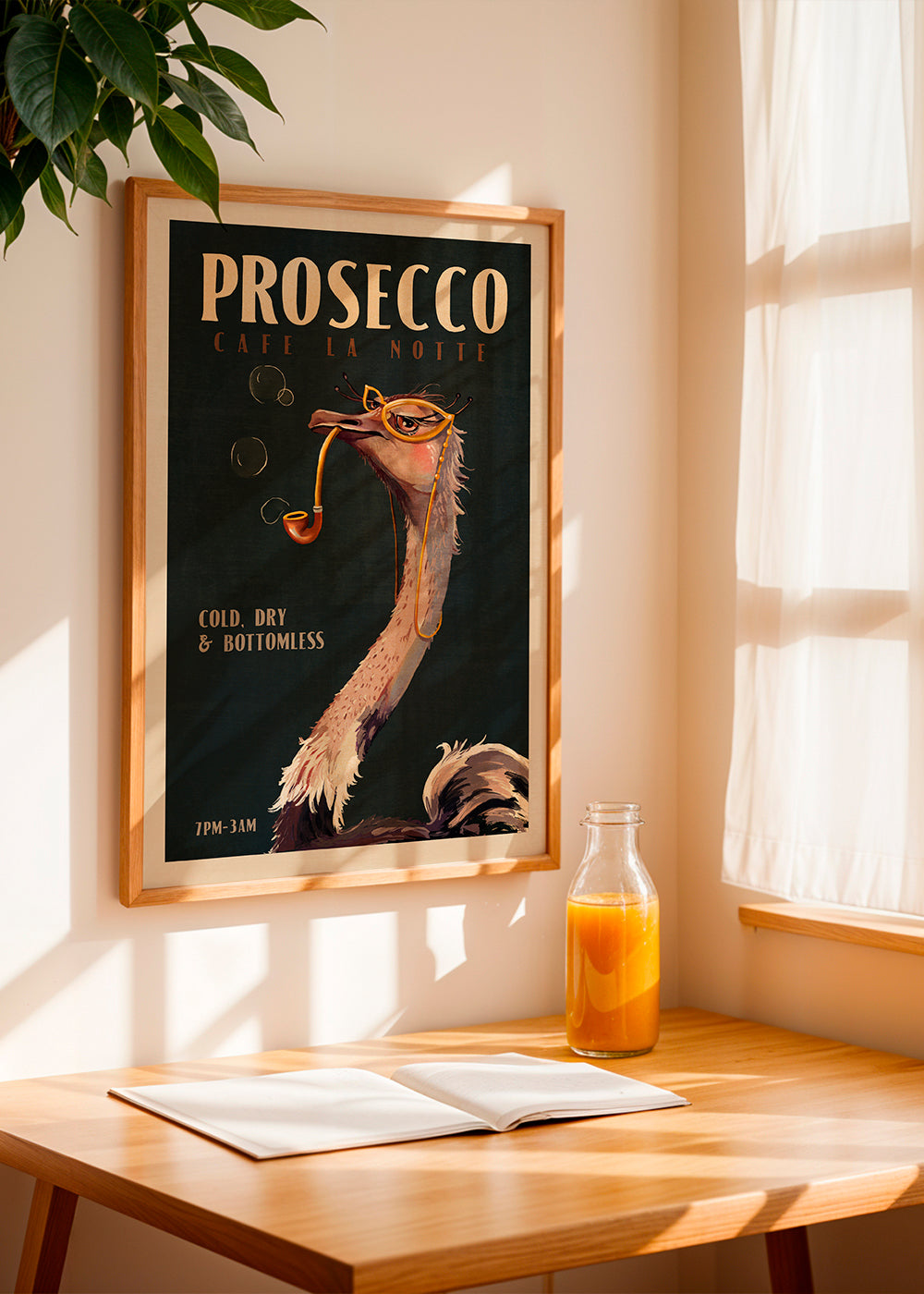 Struts Prosecco Poster i Art Deco-stil