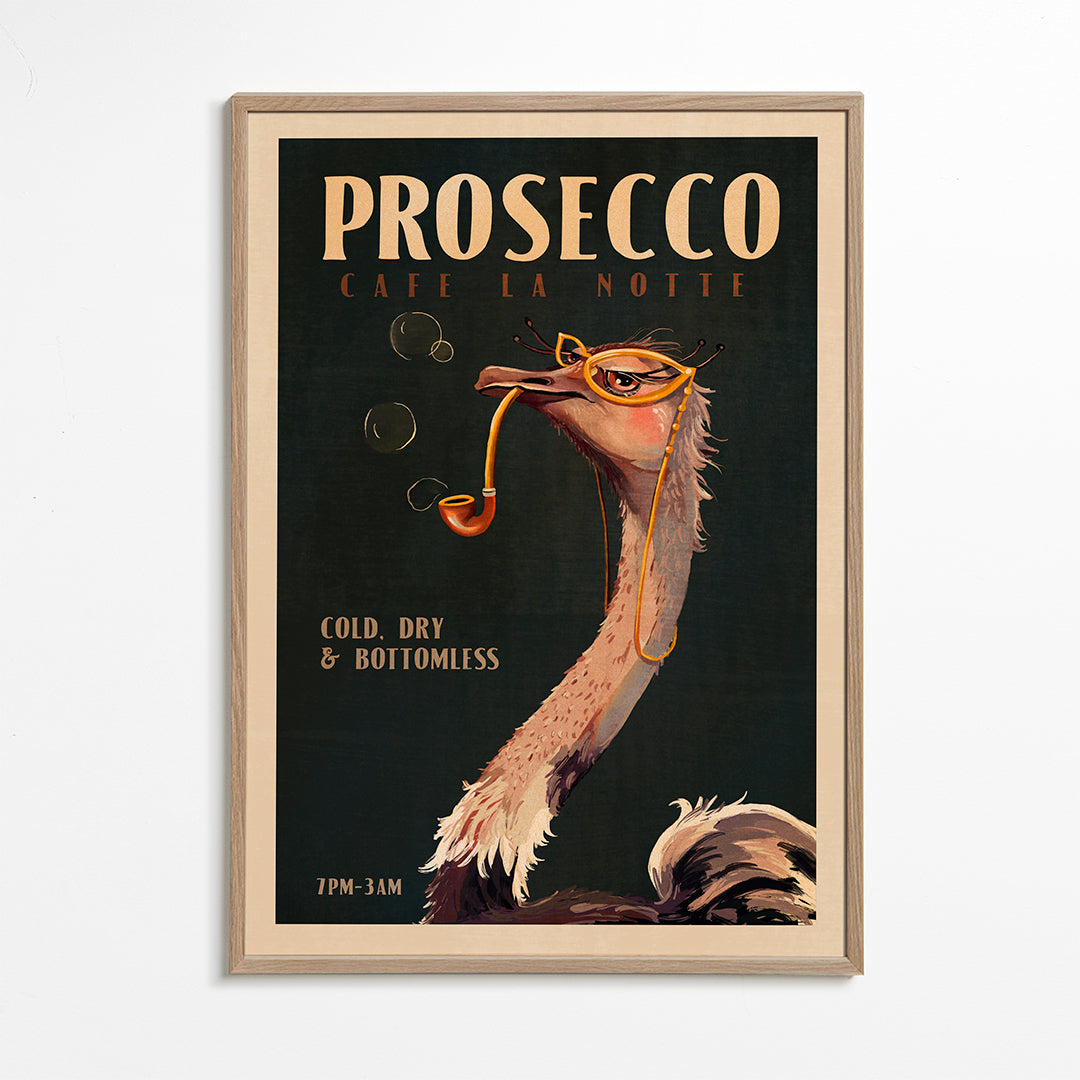 Struts Prosecco Poster i Art Deco-stil