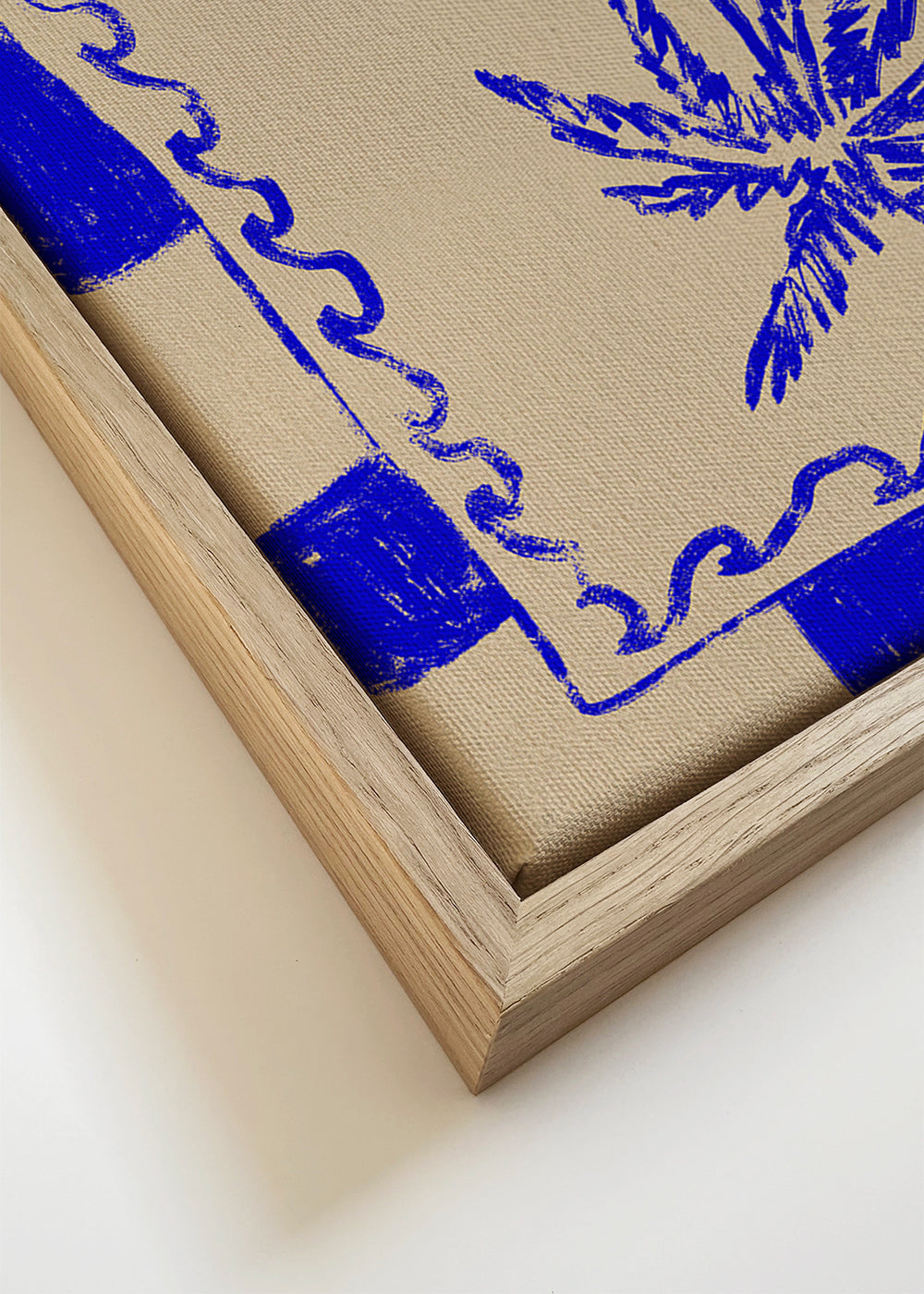 Botanisk illustration blå palm