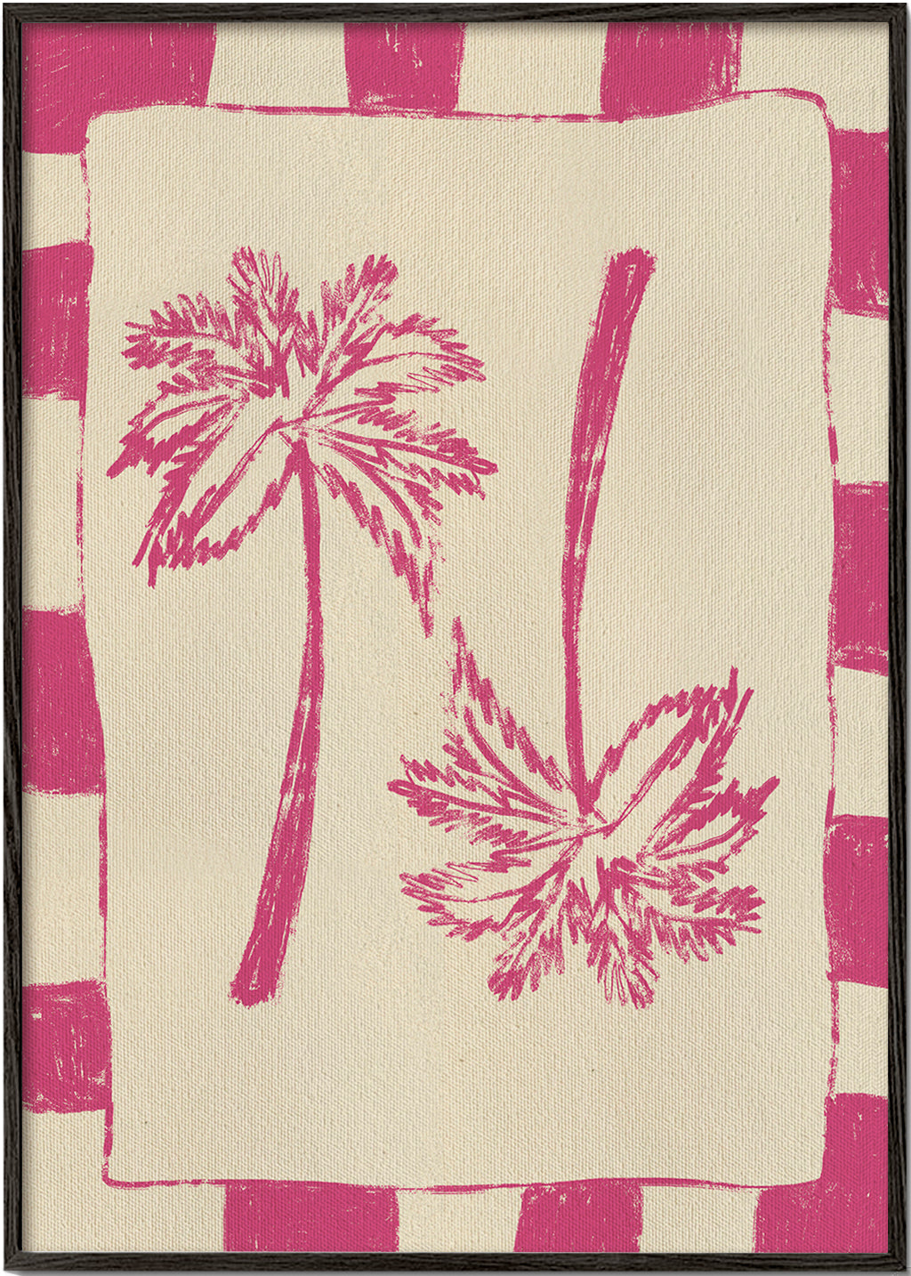 Botanisk poster rosa palmer