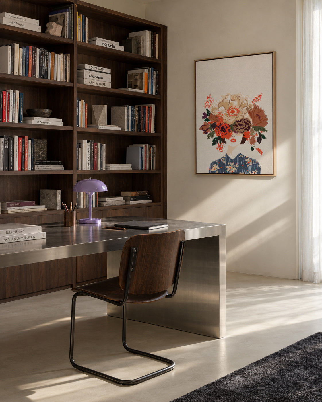 Floral Crown - Framed canvas in an interior