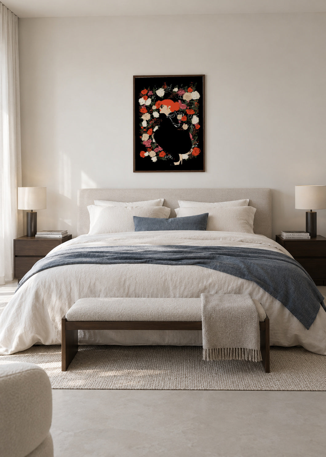Floral Frame - Framed poster in an interior