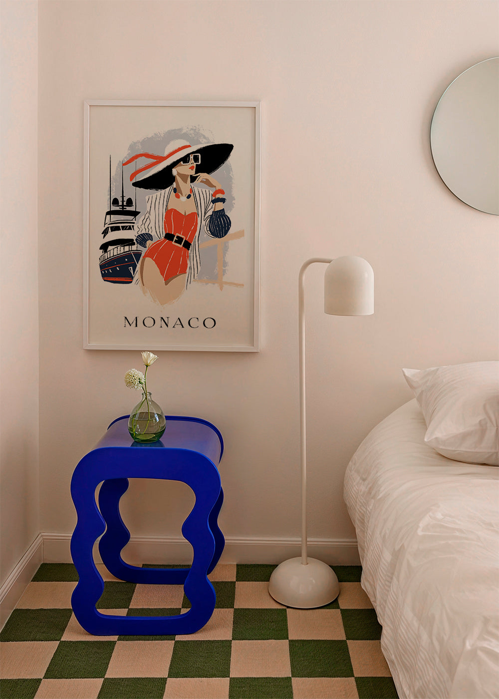 Modeillustration på en yacht